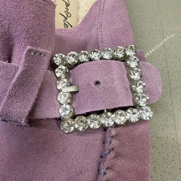 Free People Shearling After Riding Mules - Purple - Picture 8 of 8